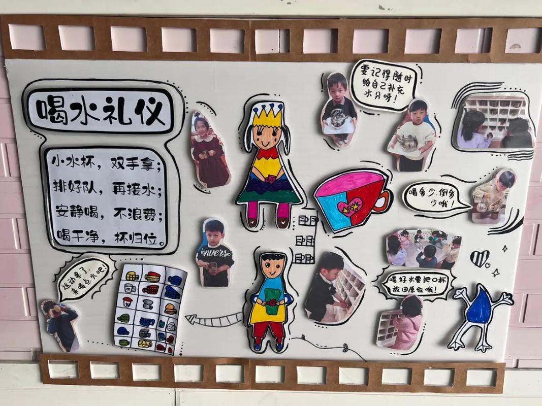 文明礼仪环创.幼儿园走廊环创布置#幼儿园 #幼儿园环境布置